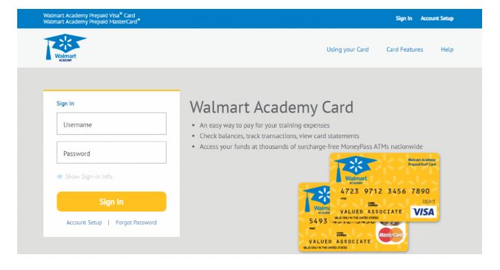 Walmart Academy Prepaid Card