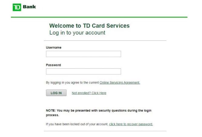 td bank card activation